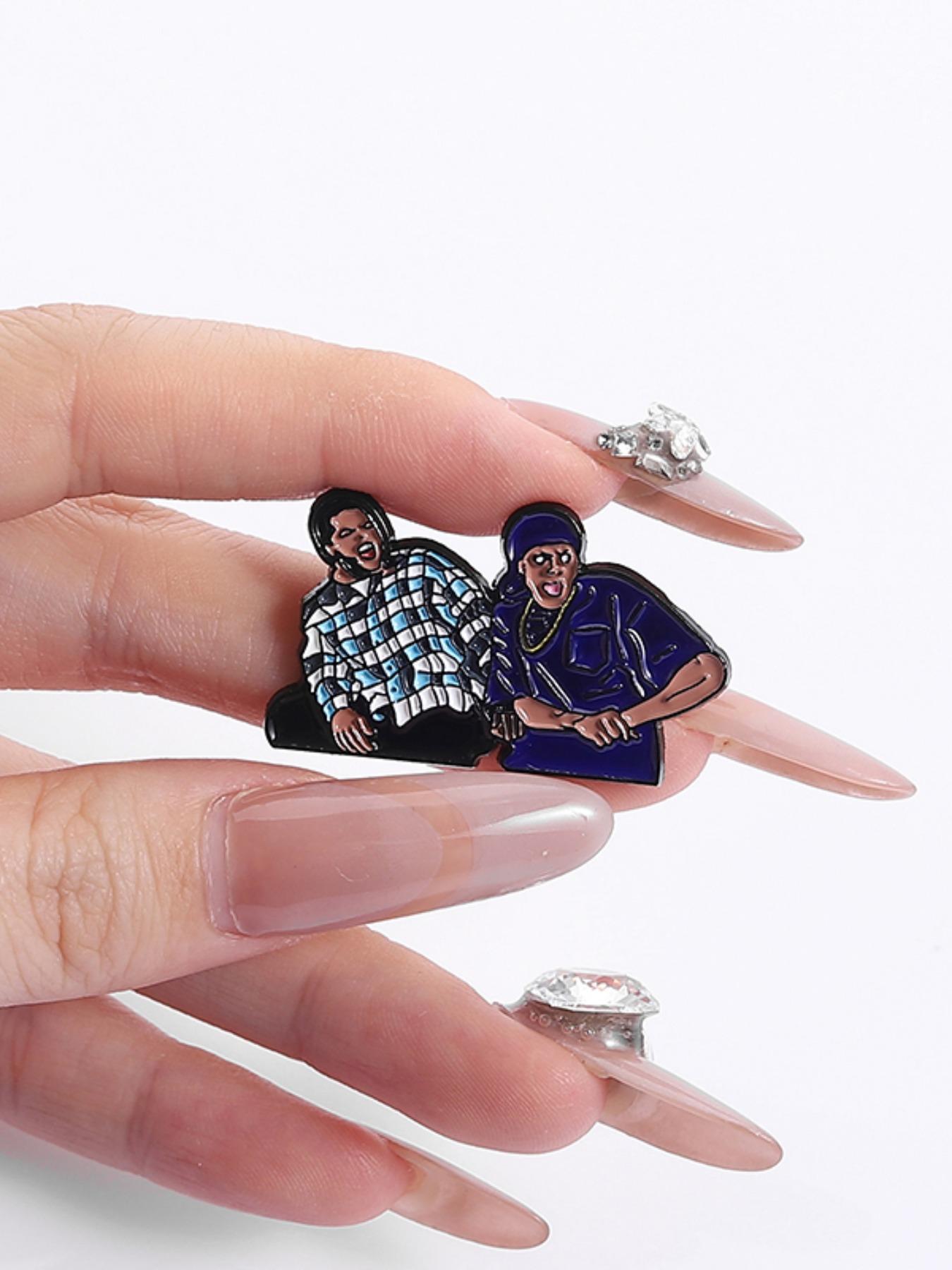 Unisex Punk Style Cartoon Character Brooch, Fashion Alloy Badge for Daily Clothing Decor, Trendy All-match & Exquisite Brooch for Birthday Gift, Fashion Accessory, Men Accessories