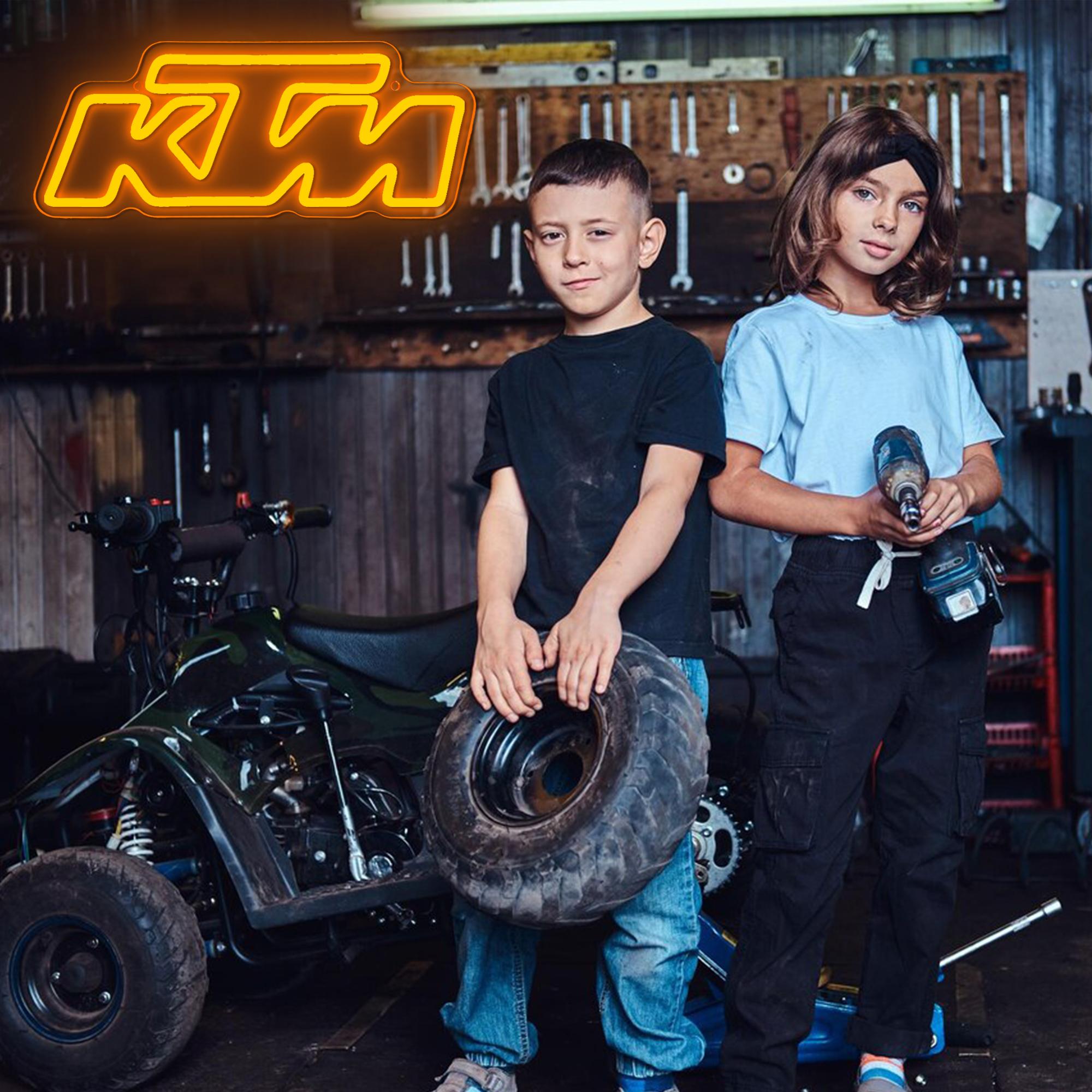 KTM Neon Sign, USB Powered KTM LED Sign, KTM Logo, Motorcycle Wall Decor, KTM Wall Art, Decorative Lights, Led Neon Signs, Novelty Lighting for Home, Office, Garage