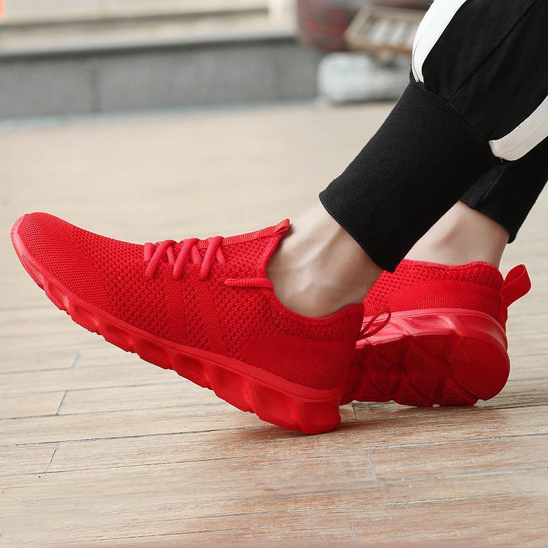 Casual Running Sport Shoes For Men's Outdoor Mesh Light Weight Breathable Athletic Fashion Sneakers Non Slip Walking Gym Shoes
