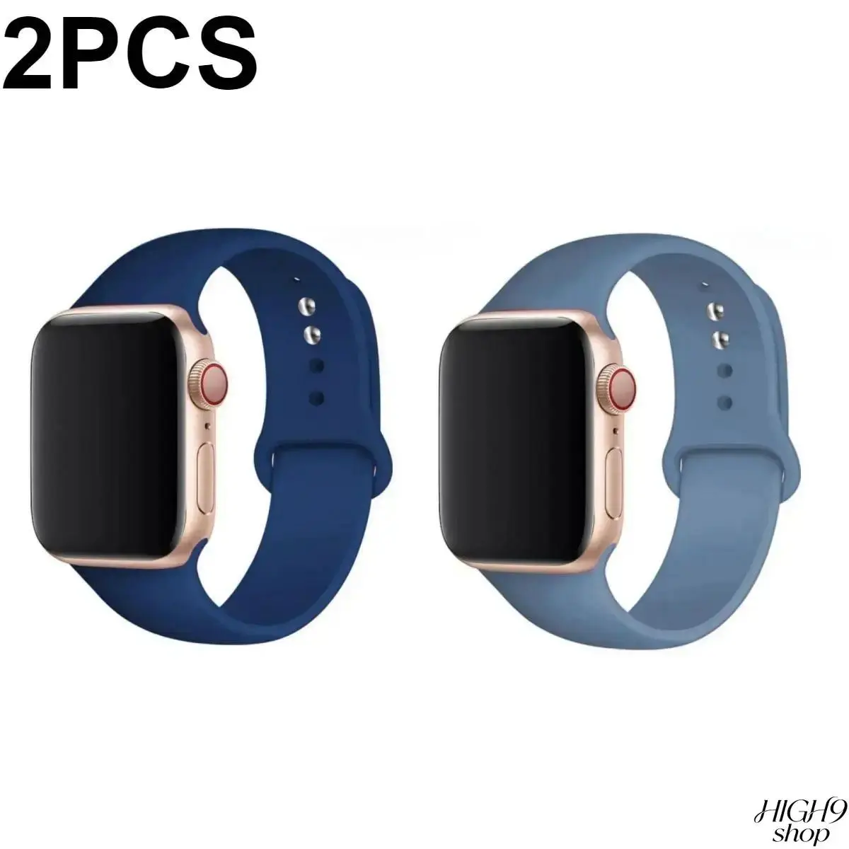 2 Pack Trendy Sports Silicone Watch Bands For Apple Watch, Soft Durable Colorful Replacement Straps Compatible With 38mm To 49mm All Series, Comfortable Smartwatch Wristbands, Bands Only No Watch Included