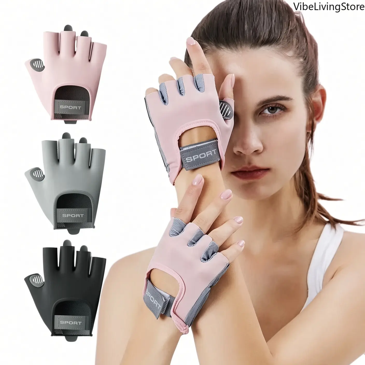 1 Pair Weight Lifting Gloves for Men Women, Breathable Anti‑Slip Gym Training Exercise Gloves, Multi‑Purpose Sports Workout Gloves for Yoga Fitness