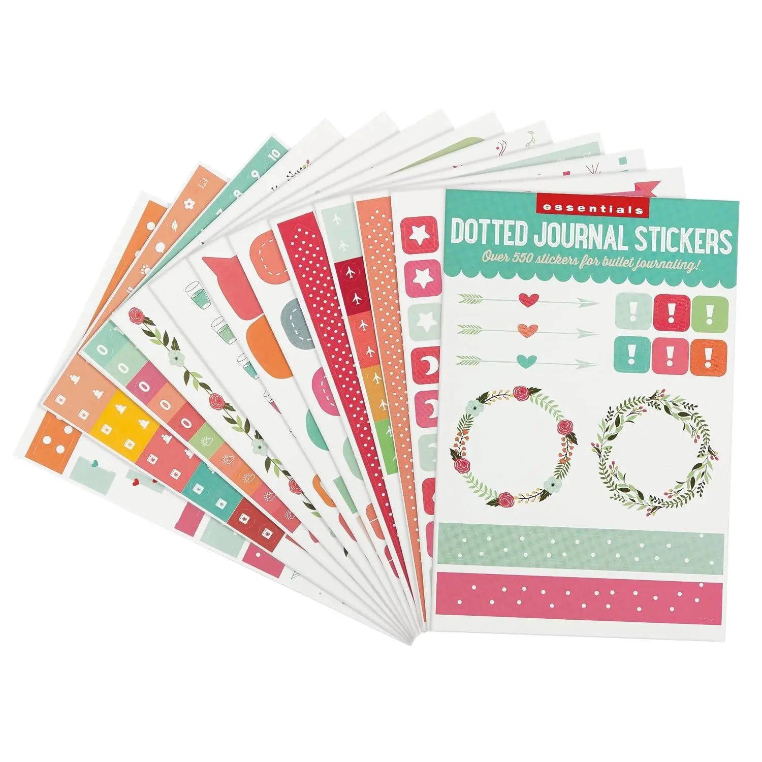 Essentials Planner Stickers for Dotted Journals (Set of 550+ Stickers.  for  journaling, Weekly Planners, and notebooks) - Hardcover