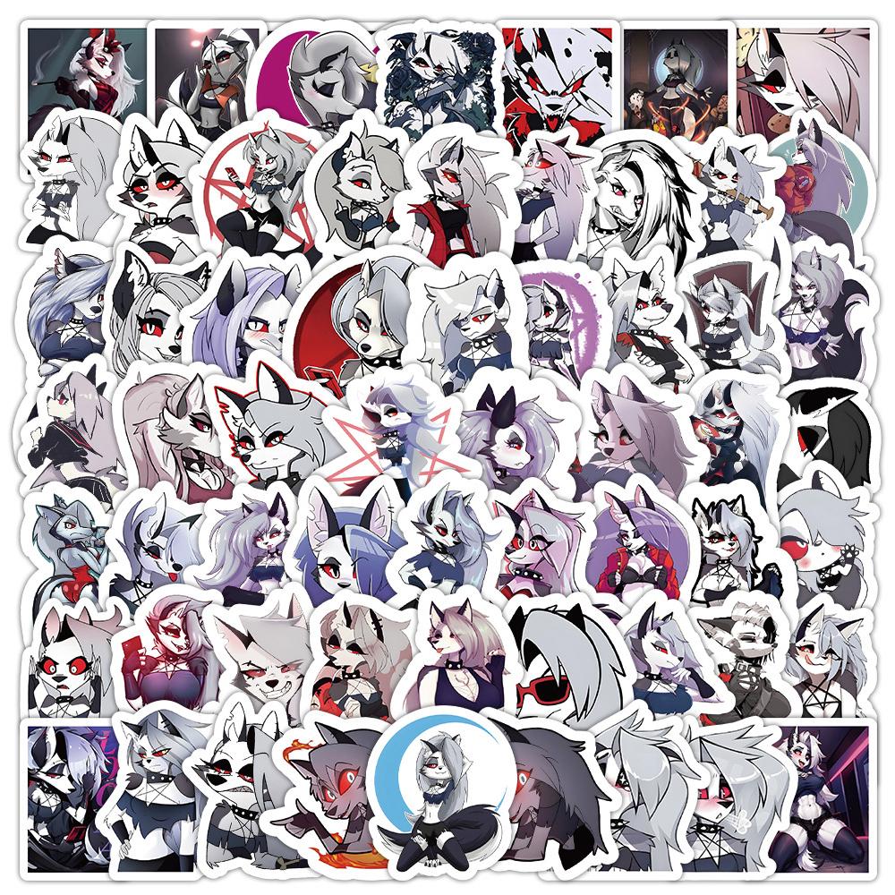 50/100pcs Anime Helluva Boss Loona Stickers - Waterproof Decals ...