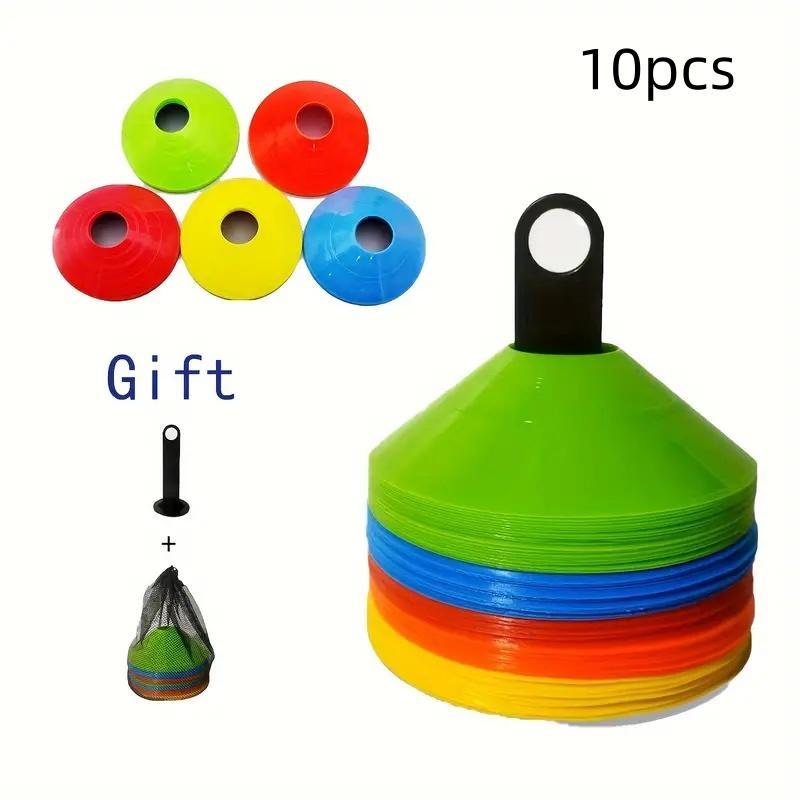 Football Training Cone Set, 10pcs/set Football Training Cone with Storage Bag & Stand, Sports Accessories for Football Training Sports Day