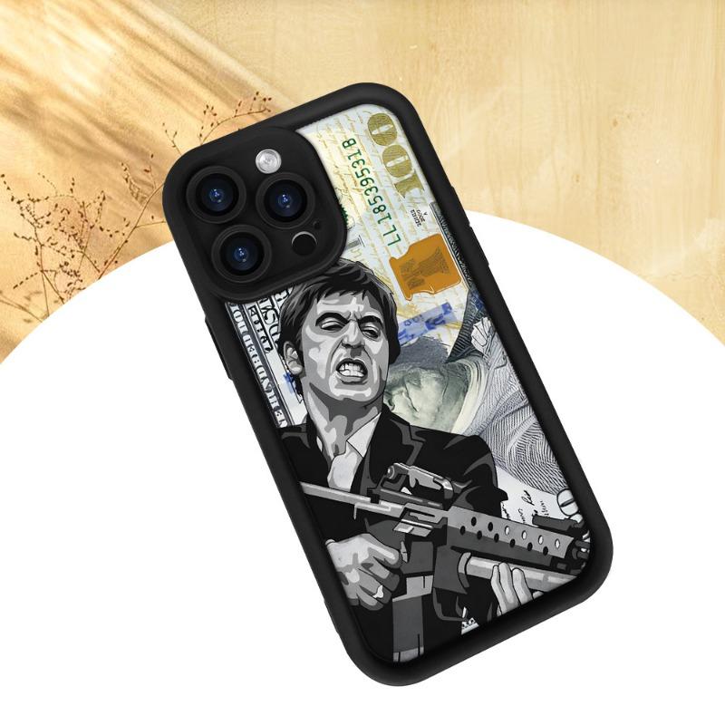 Creative Scar Face Painted Pattern Case for iPhone 17 Pro Max Plus Air/ 16 15 14 Pro Max 13 12 11 XR XS Plus Shockproof Drop Protection Rugged Durable Silicone Cover iphone  15  pro  max  case