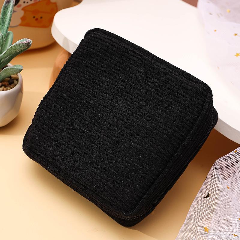 Portable Multi-Functional Minimalist Storage Bag, Lightweight, Large Capacity Sanitary Pad Organizer, Zipper Closure, Ideal for Travel and Daily Use