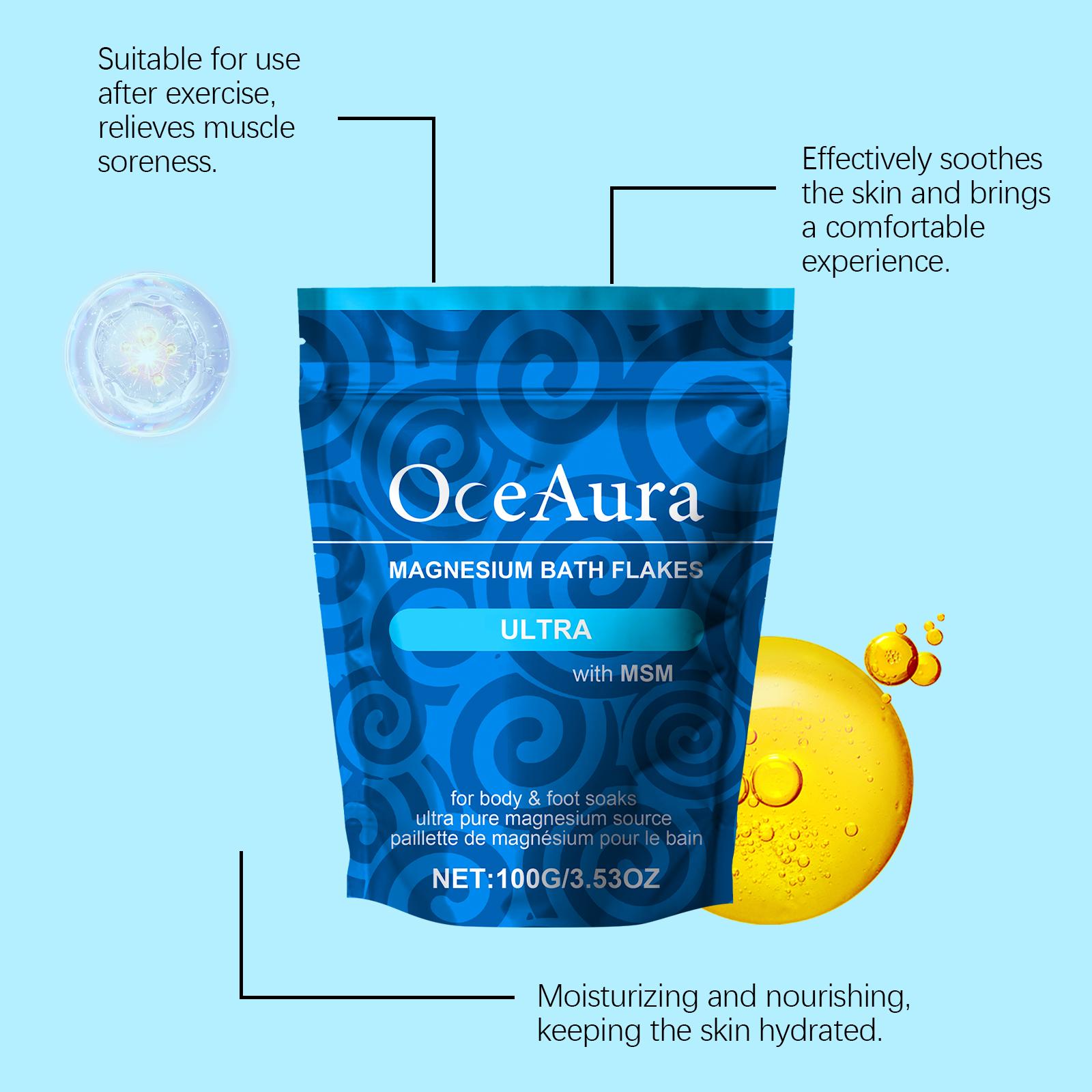 Magnesium Bath Salt Sheets For Daily Cleaning, Nourishing, Comfort, Gentlness And Discomfort Relief. Shower Bag And Bath Sheets