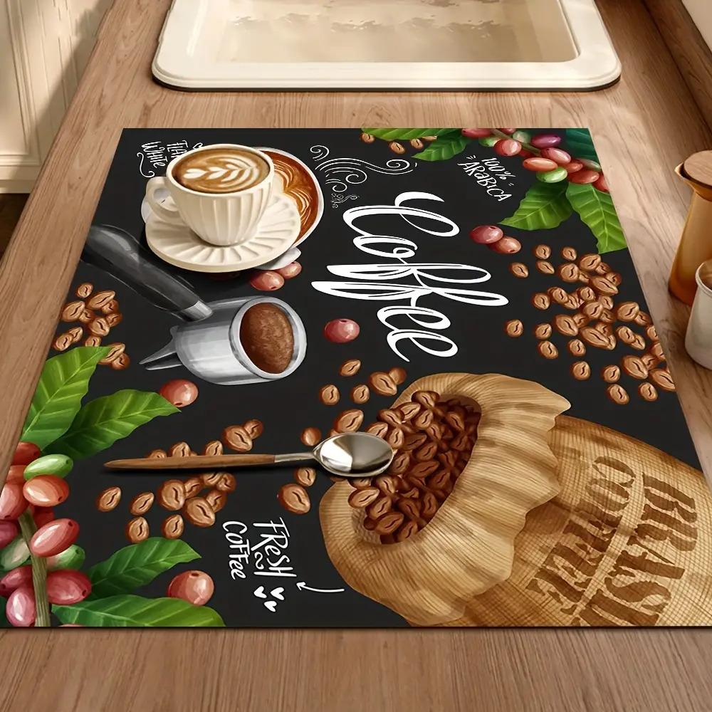A Drying Mat for Tableware, Suitable for Coffee Machines, Kitchen Tables, And Countertops, Featuring Absorbent And Non-Slip Properties, Ideal for Kitchen And Dining Room Settings, As Well As Home Decor.