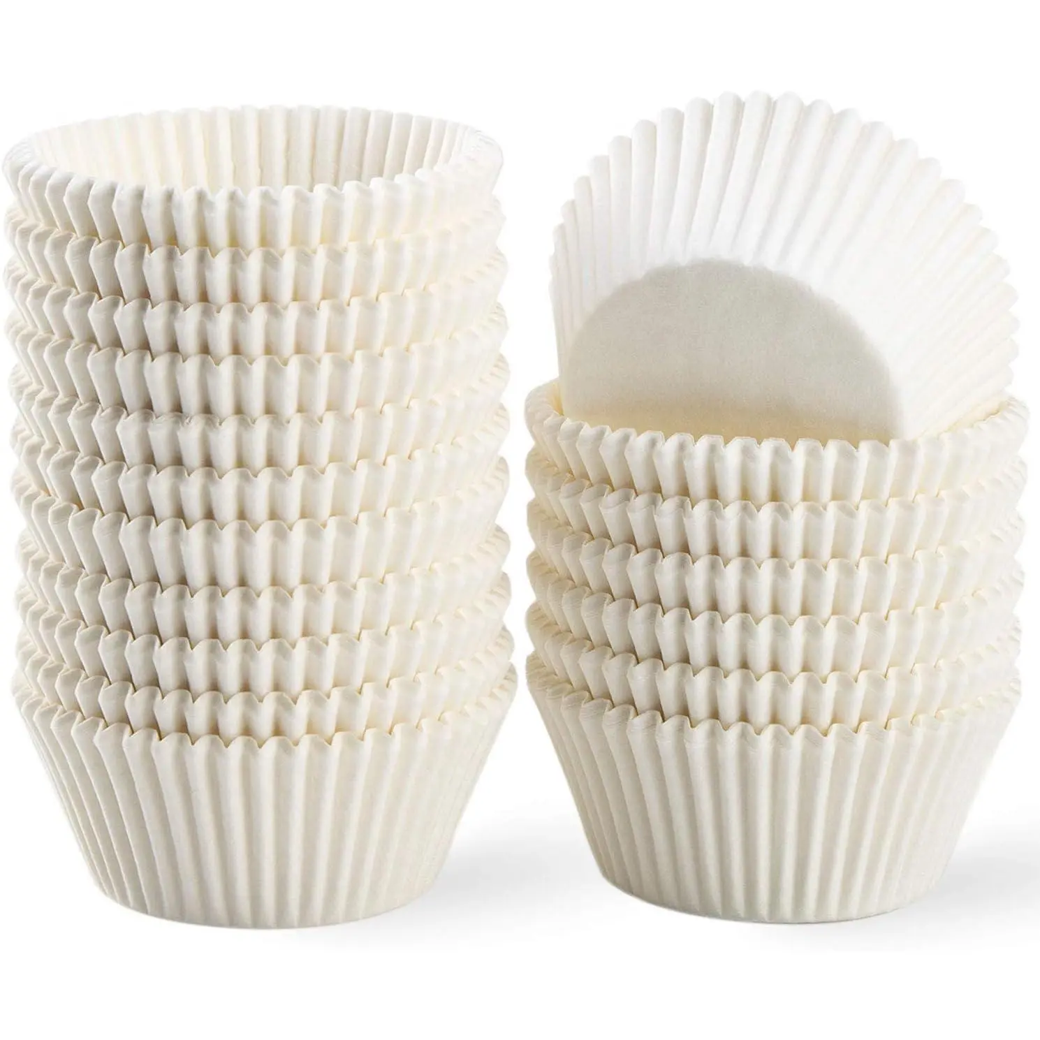 Standard White Cupcake Liners 500 Count, No Smell,  Grade & -Proof Baking Cups Paper