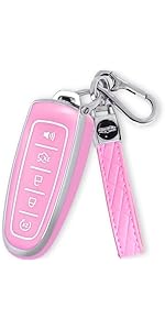 for Ford Key Fob Cover with Keychain,Key Fob Cover Case Shell Compatible with Ford C-Max Edge Escape Expedition Explorer Flex Focus Taurus Lincoln MKS MKT MKX Smart Remote Key (Black) for Ford Key Fob Cover with Keychain,Key Fob Cover Case Shell Compatible with Ford C-Max Edge Escape Expedition Explorer Flex Focus Taurus Lincoln MKS MKT MKX Smart Remote Key (Black)