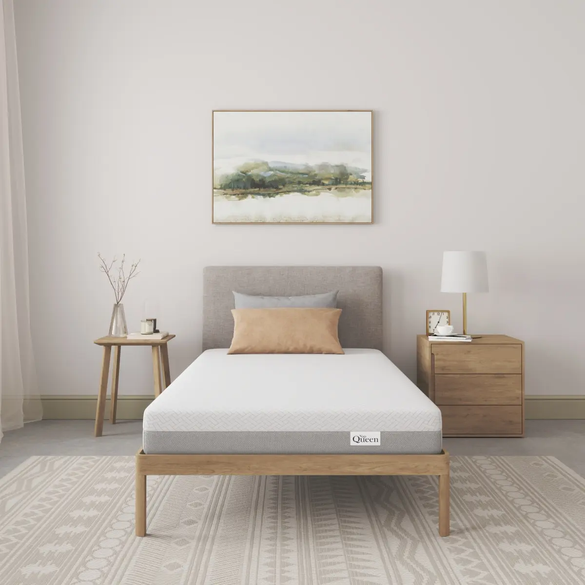 NapQueen 8-Inch Twin-Size Memory Foam Mattress - Medium Firm, Ideal for Home Sleep Comfort