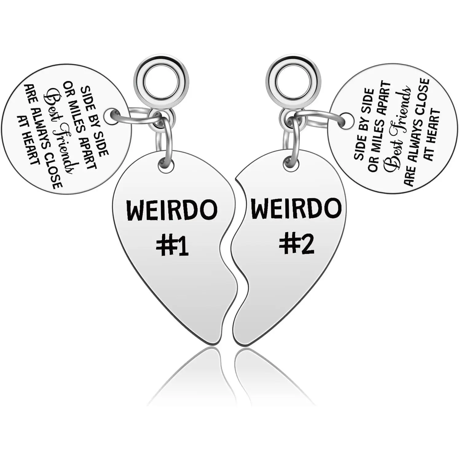 2 count Friendship Matching Charms Birthday  for   Unbiological Sister  for Bracelets and Necklaces Besties Sisters Bff Graduation Present