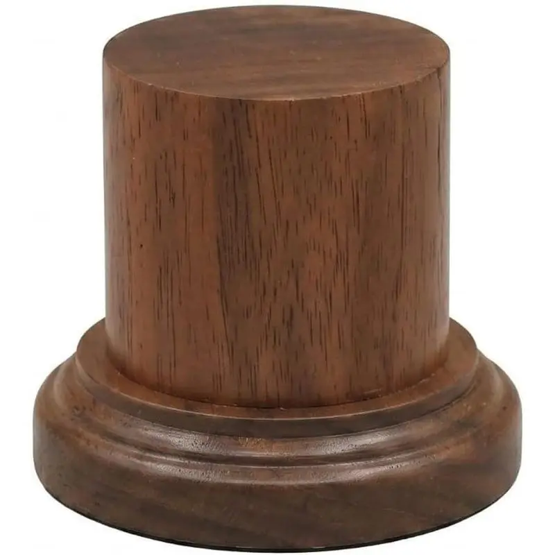 Bust Stand Wood Figure Base Sturdy and Wooden Pedestal for Collector Cabinet 7CM Diameter