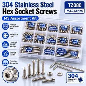 304 Hex Key Set M3.0 Series, Durable Locking for Machinery, Corrosion Resistant, Ideal for Outdoor Use, General Purpose Hardware