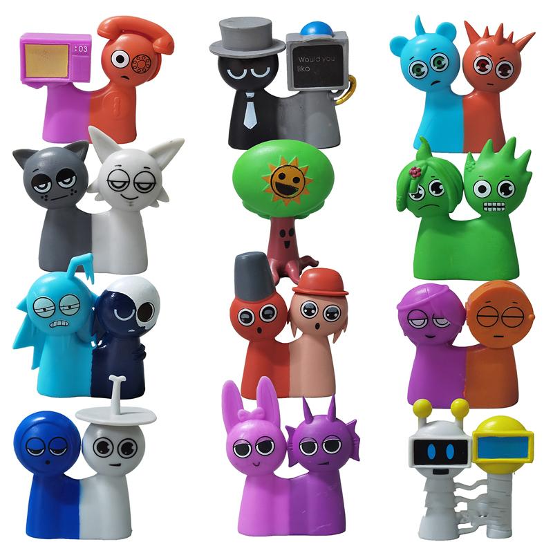 12pcs Game Sprunki Incredi Action Figure Sprunky Figurines Pvc Collection Model Doll Toy for Kid Birthday Gifts Toys 2025