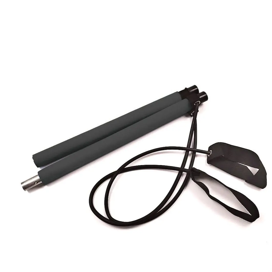 Pilates Bar Kit with Resistance Bands, Unisex Fitness Equipment, Home Gym Stainless Steel Rod, Squat Yoga Pilates Set, Full Body Sculpting