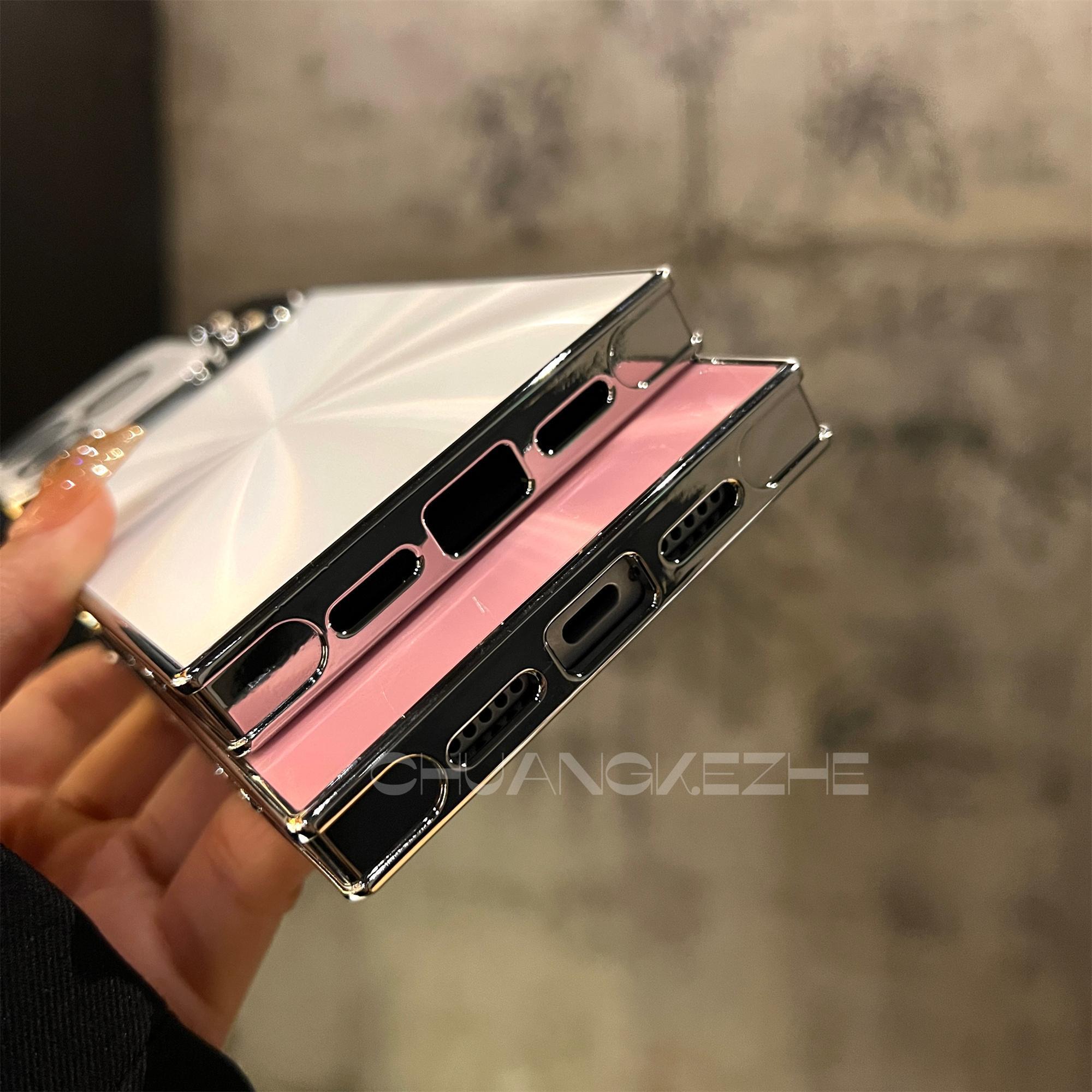 High-quality Square Aurora Electroplated Frame Case for iPhone 17 Pro Max 16 15 14 13 with HD Lens Protector & Crystal-Clear Camera Protection Casing Cellphone Protective  Smartphone Cover