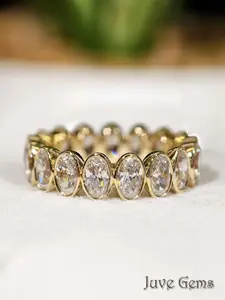 Luxury Ellipse Ring with Artificial Zircon, Sparkling Square Heart Band, Elegant Daily Wear, Perfect Gift, Simple and High-End Design