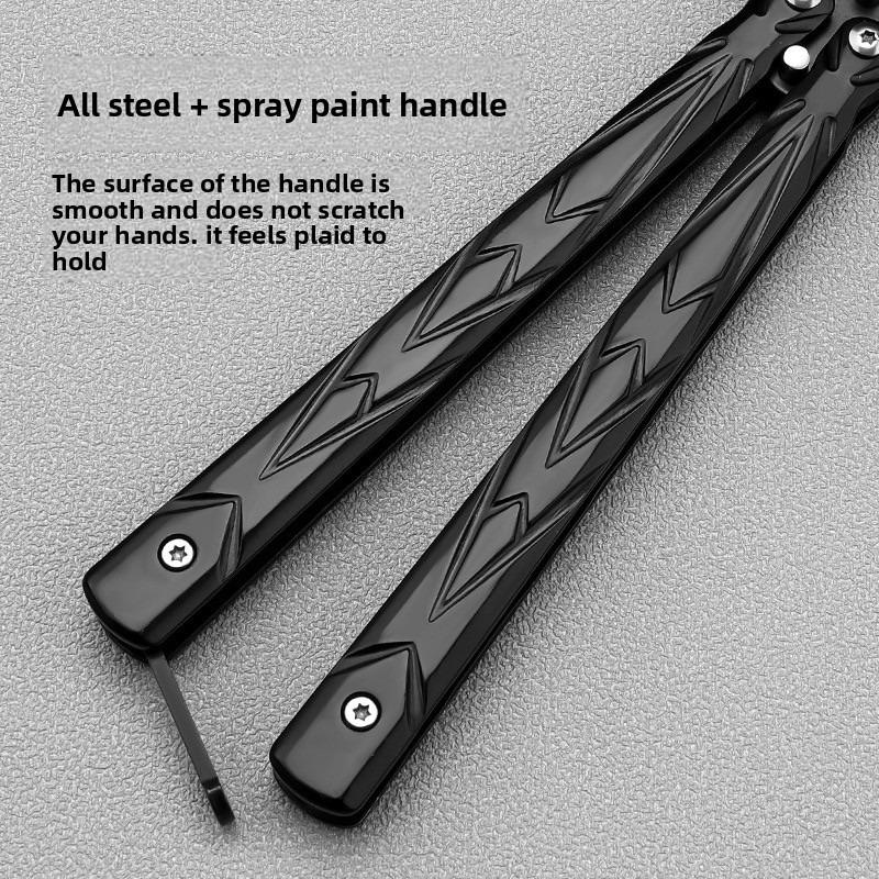 Butterfly Training Folding Knife for CS:GO, Stainless Steel Knives, Non-Edged Hand Training Knife, Game Stationery, Folding Tool Knives, Ideal for Skill Development