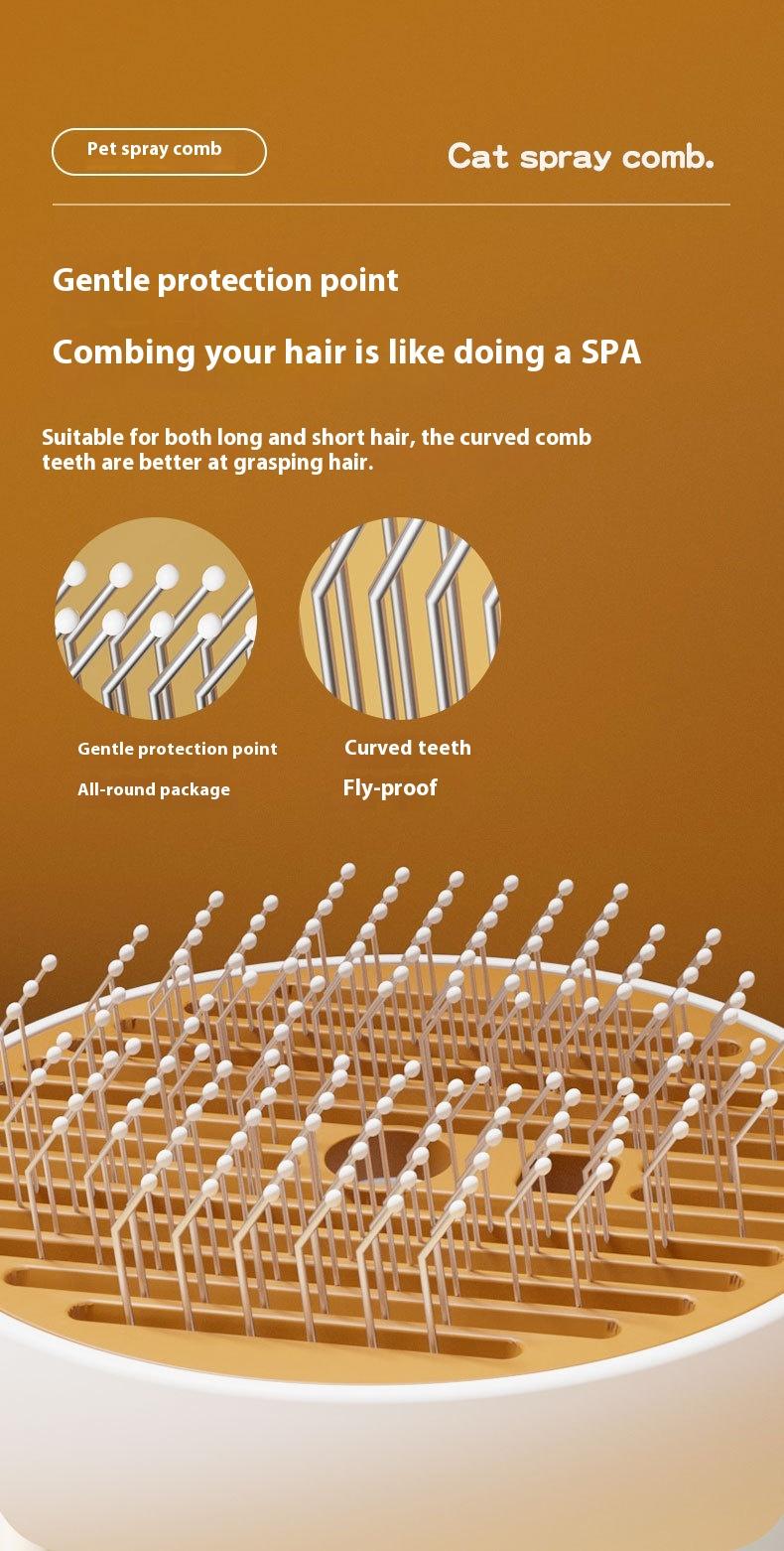 Dog and Cat Steam Brush - Professional Pet Grooming Tool with Fine Mist, Reduces Shedding & Static, One-Touch Self-Cleaning Deshedding Comb for Home Use