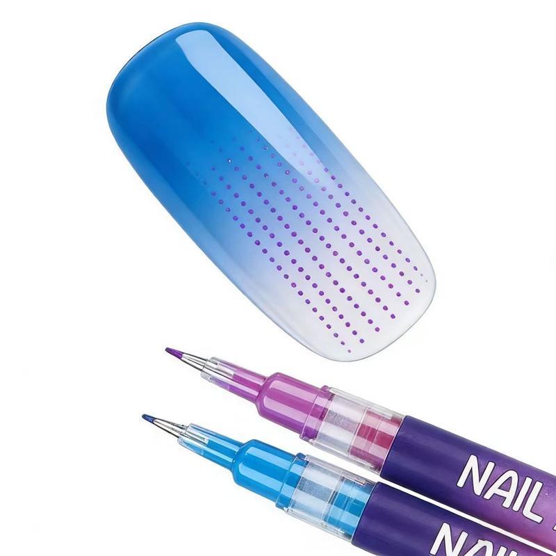 12-Color Nail Art Pen Set - Quick-Drying Acrylic Markers with 0.5mm Ultra-Fine Tip for Precision Line Work & Detailed Nail Art - Highly Pigmented DIY Manicure Kit for Creating 3D Doodles, Flowers & Abstract Designs