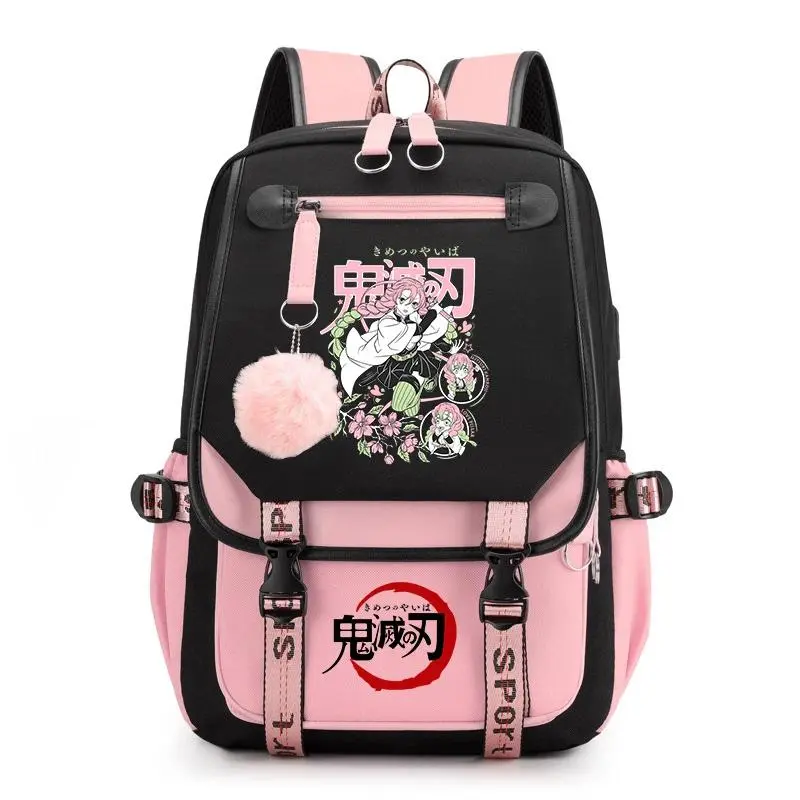 Kids Anime School Backpack Demon Slayer Pattern Casual Daypack for Girls Students Book Bag Toys & Hobbie