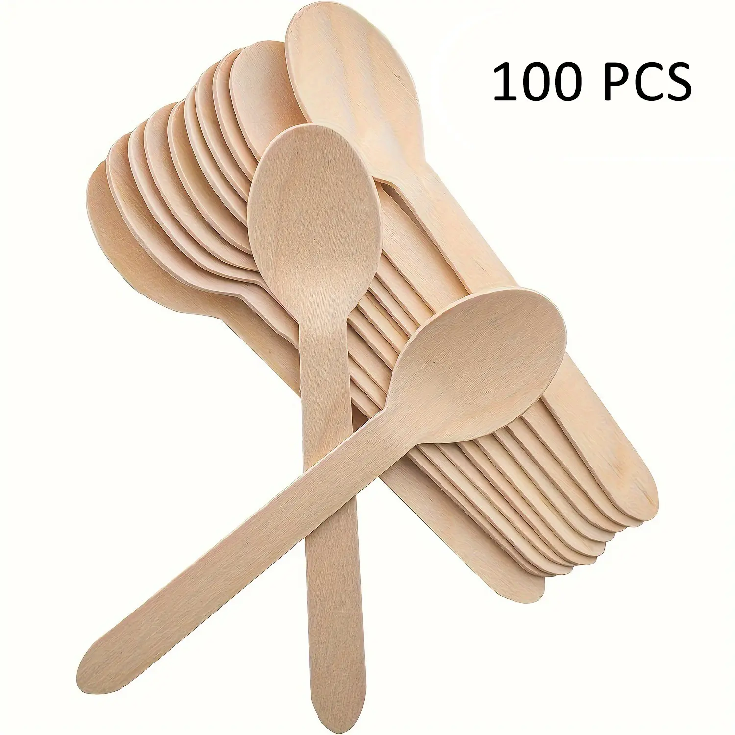 Disposable Spoons, Sweet Treat Ice Cream Sampling Spoon, Biodegradable Yogurt Fork Spoon, Eco-Friendly Tableware Accessories
