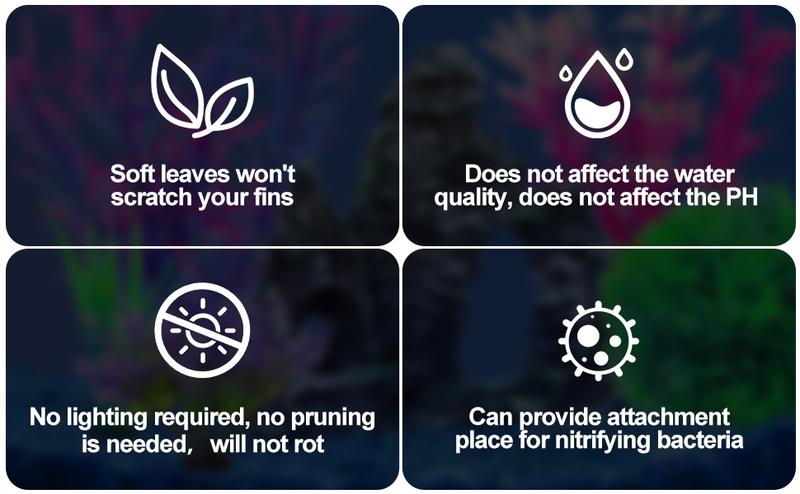 13 Aquarium Plants Cave Rock Decor Set& Fish Tank Artificial PlasticPlants,Fish Tank Accessories Small Large Aquarium Decorations Kit