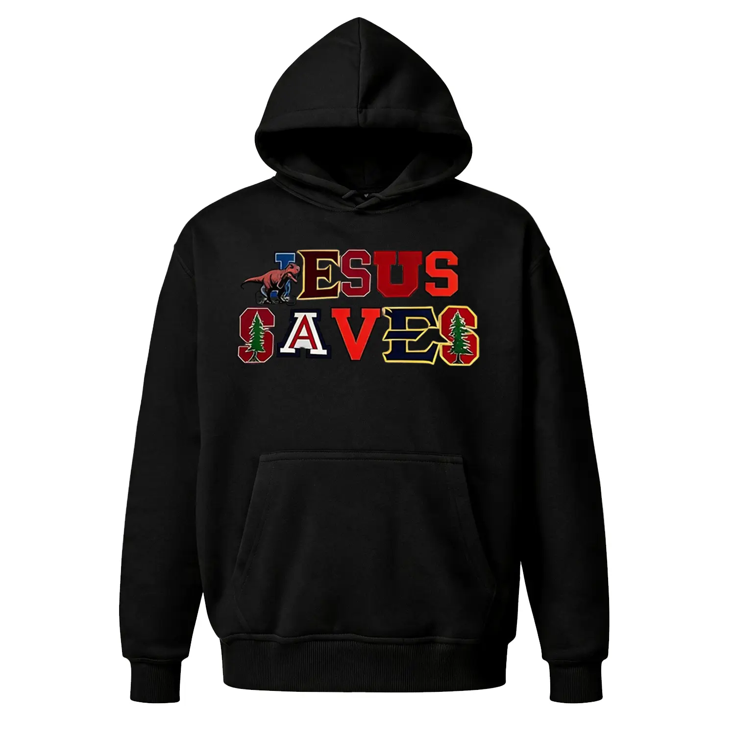 Y2K Hoodie Retro 90s Style Graphic Hoodie, Jesus Saves Dinosaur Streetwear Hoodie. Unisex Oversized Baggy Fleece Hoodie, Cozy Comfortable Life Hoodie & Casual Loungewear. Vintage Cheap Hoodie Everyday Wear, Versatile Comfy Outfit Birthday Gift Hoodie for