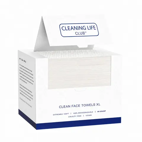 Disposable Face Towel, Single Use Towelette, 50pcs/box Portable Multipurpose Wet and Dry Towel, Soft Face Towel for Home, Bathroom and Outdoor Travel, Absorbent Breathable Towel, Disposable Towels, Disposable Facial Towel, Water Absorbent Towel