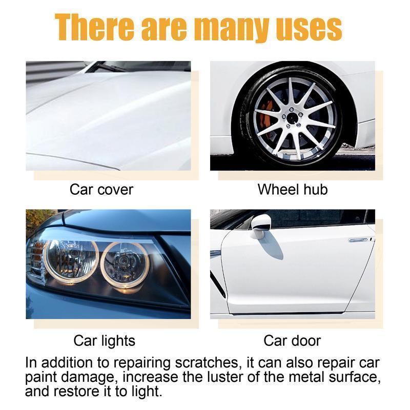 NUAN Premium Car Paint Polishing Wax Kit with Paste & Wipe, Helps Reduce Appearance of Light Scratches for Black & White Cars