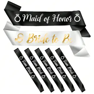 Bridesmaid and Bride-to-be Sash Sets - Wedding Party Sash Sets | Bachelorette Party Bridesmaid Sashes, suitable for bridesmaid groups, bridal showers, party decorations, favors, and bridesmaid gifts.