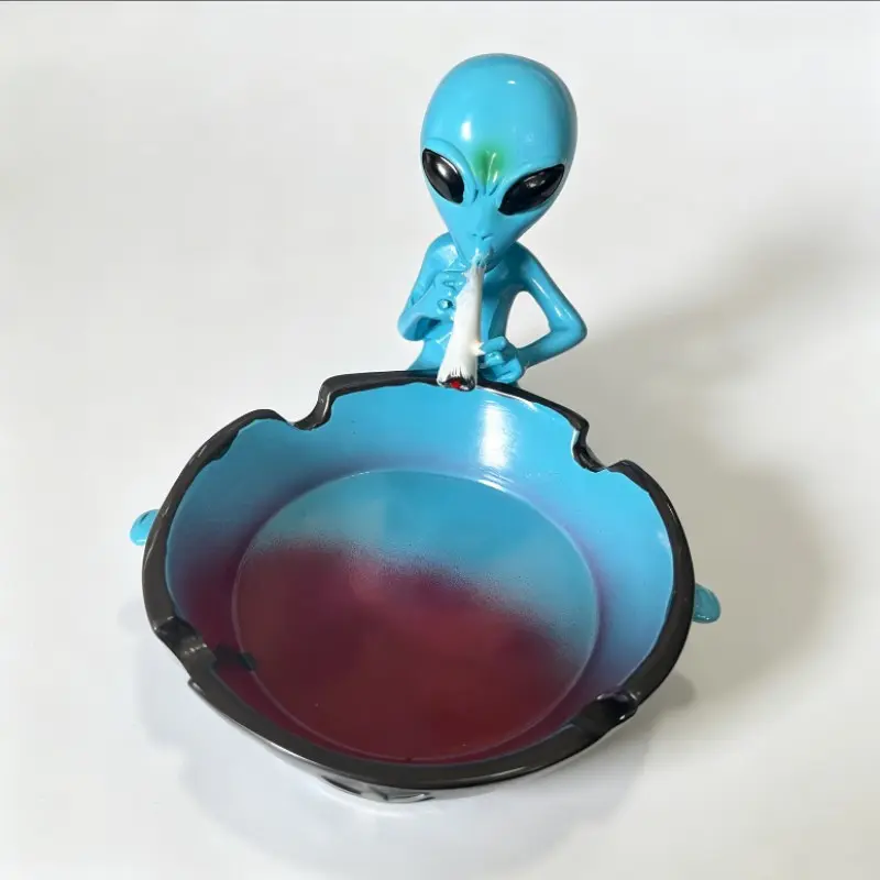 Alien Et Resin Ashtray, Creative Sculpture Decor, Indoor Desktop, Outdoor Garden Home Decoration, Unique Craftsmanship