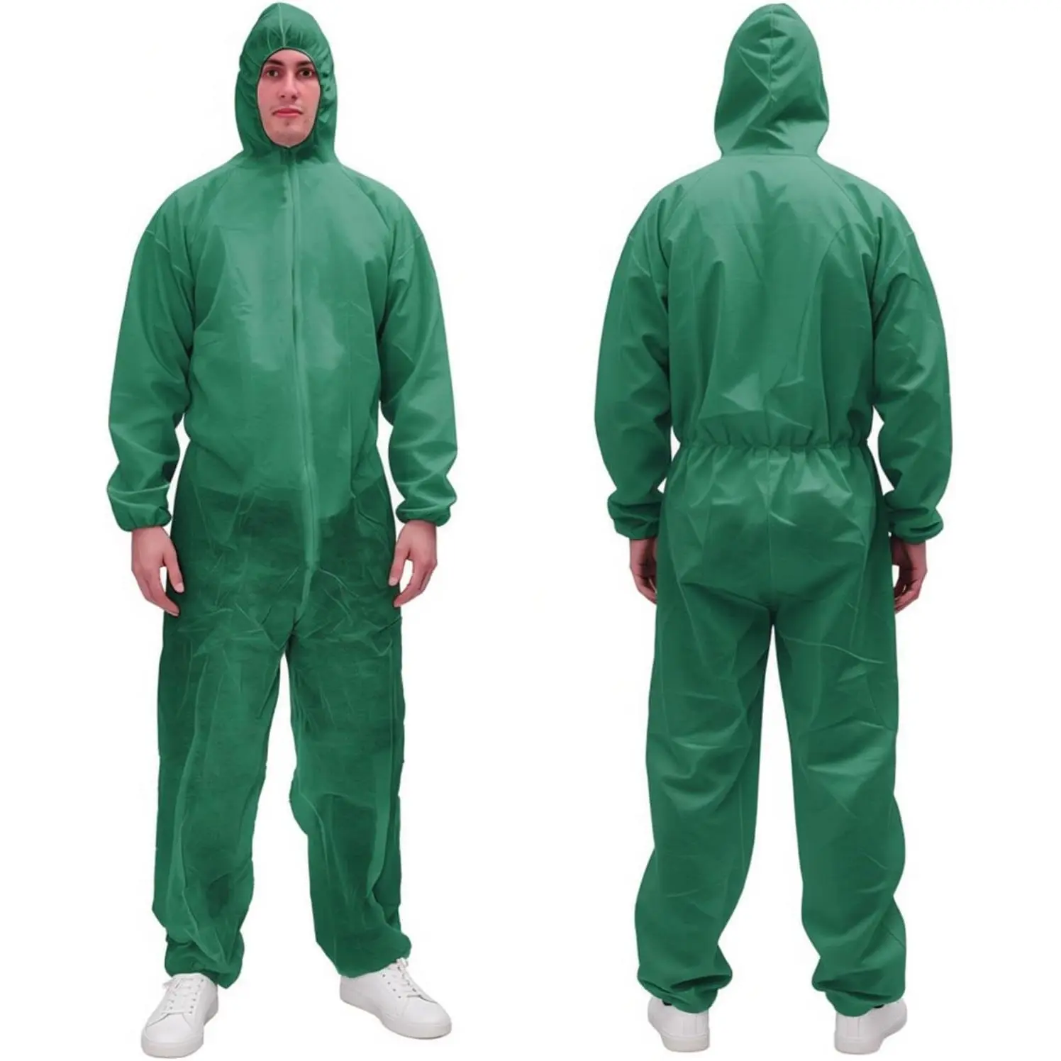 PPE Hazmat Suits - 3 Sizes 10 Colors Options Paint Suit, Protective Coverall with Elastic Wrists and Hood