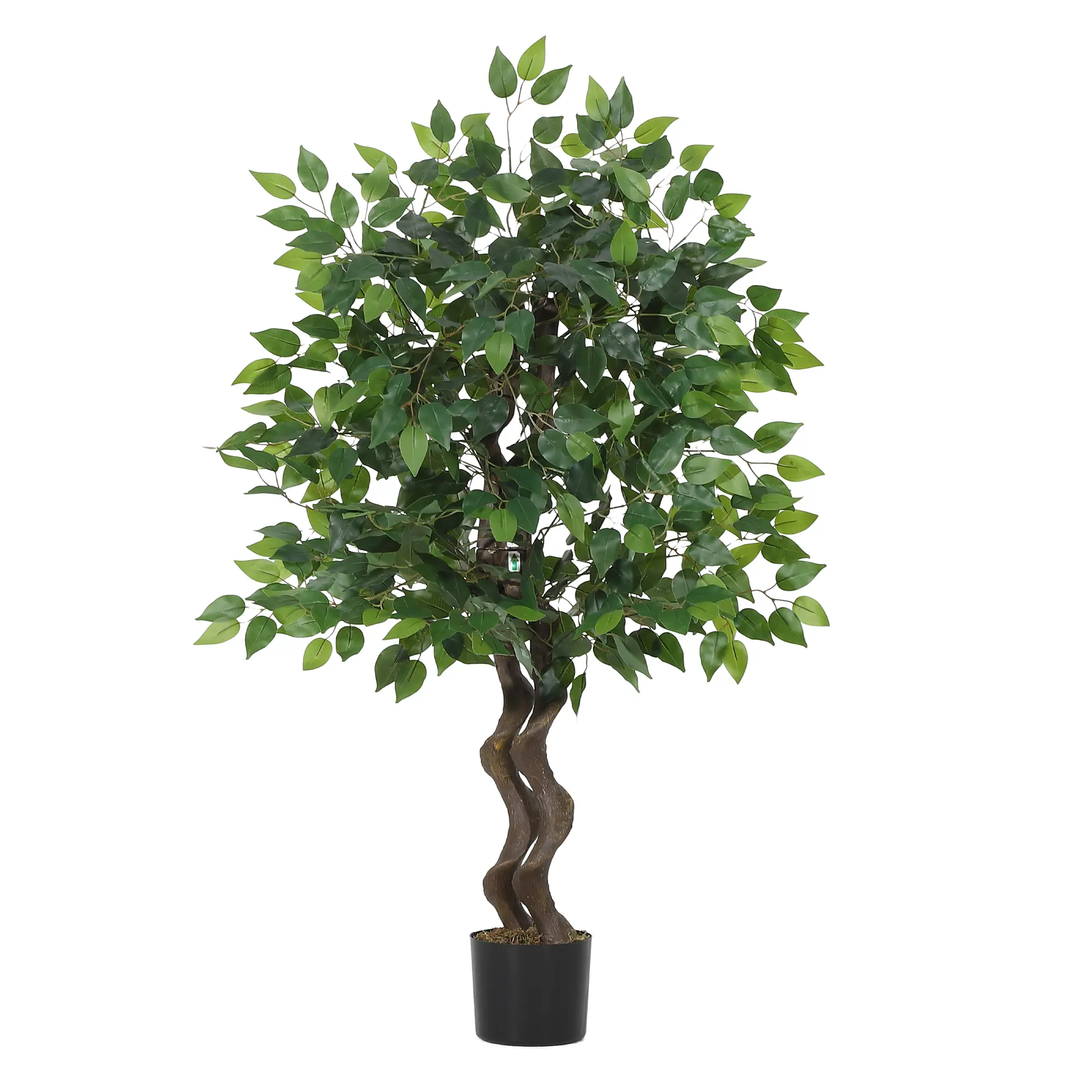 4/5/6ft Artificial Banyan Tree, Realistic Faux Ficus Tree with Textured PVC Trunk and Full Dense Foliage, Floor Standing Fake Plant for Indoor Home Office Living Room Decor, Maintenance-Free