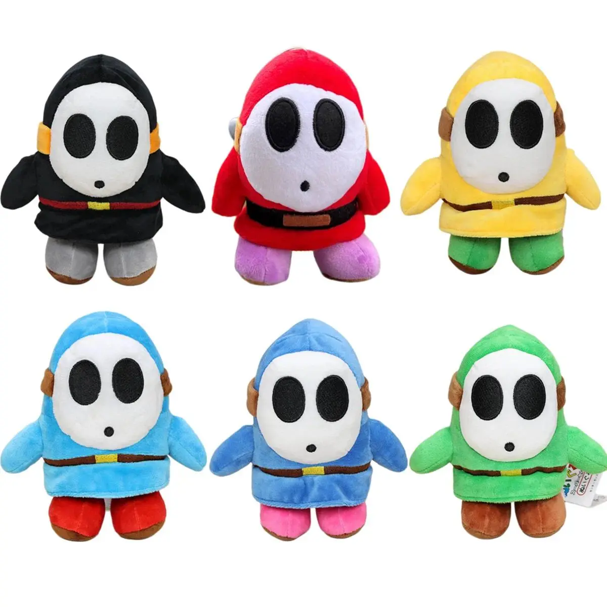 Cute Super Mario Bros Shy Guy Plush Colors Soft animal plush Stuffed Toys Doll Gift 6"