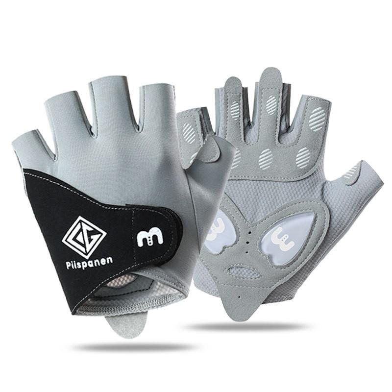 Sports half-finger gloves men's and women's outdoor sports cycling fitness non-slip and anti-wear liquid silicone barbell gloves