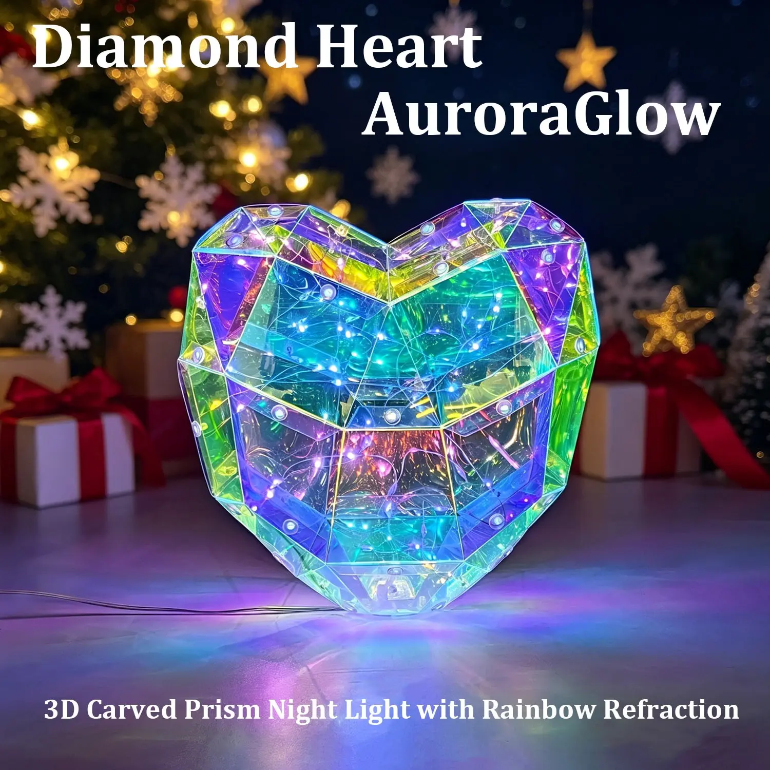 Heart LED Night Light with USB and Aaa Dual Power, Ideal for Bedroom, Game Room, Bar, Café, Perfect Gift for Girlfriend, Lover, Friend
