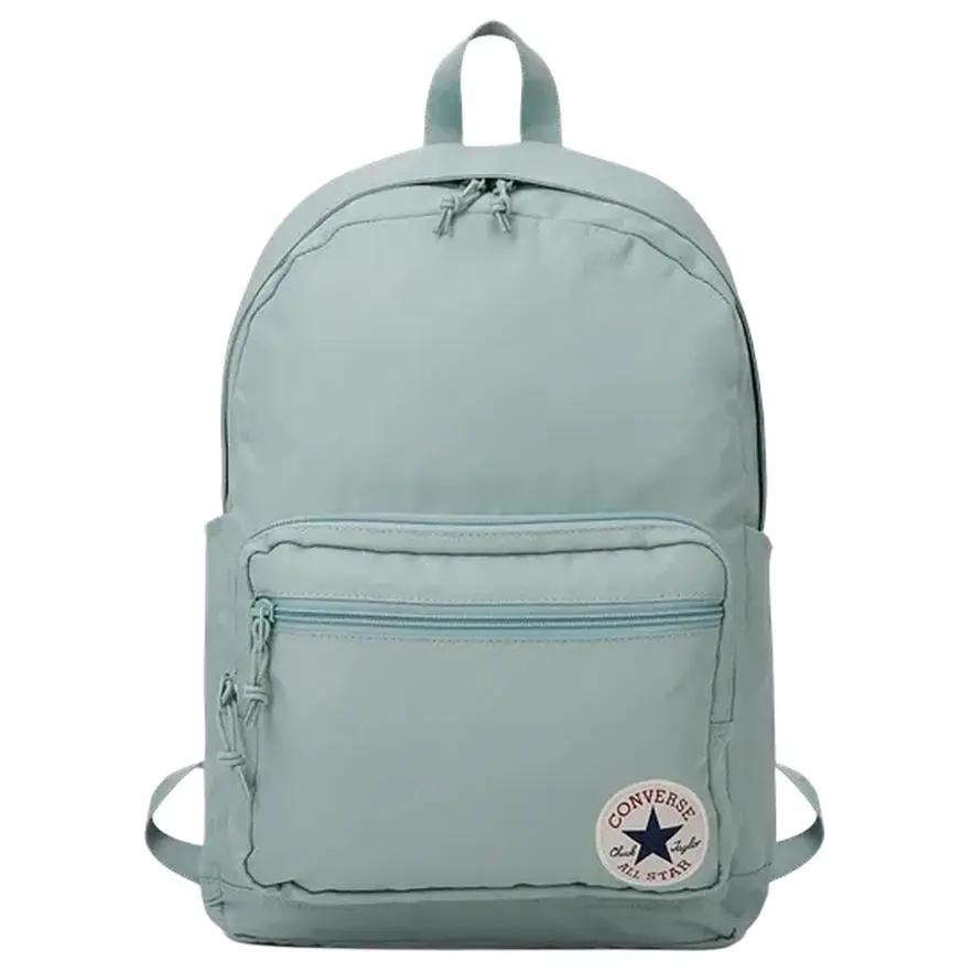 Converse Polyester Backpack – Medium Unisex Fashion Casual Zippered Backpack in Aqua Blue
