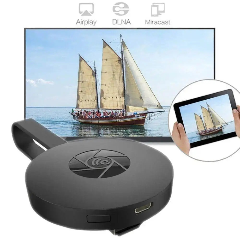 Wireless Full HD 1080P Mini Projector Casting Device - Mobile Phone Connected to TV, Projection on Computer iPad, Multi-Device WiFi Screen Mirroring, Mini Projector Casting Devices