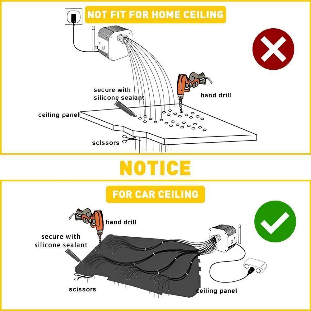 1000PCS Fiber Optic Car Home Headliner Star Light Kit, Roof Starlight Ceiling Lights, Color-Changing, App+24 Key Remote Control, Static 16Color And Rgb Light Change, Fade, Jump, Spark, Mode Speed Sensitivity Adjustment, Interior Led Vehicle