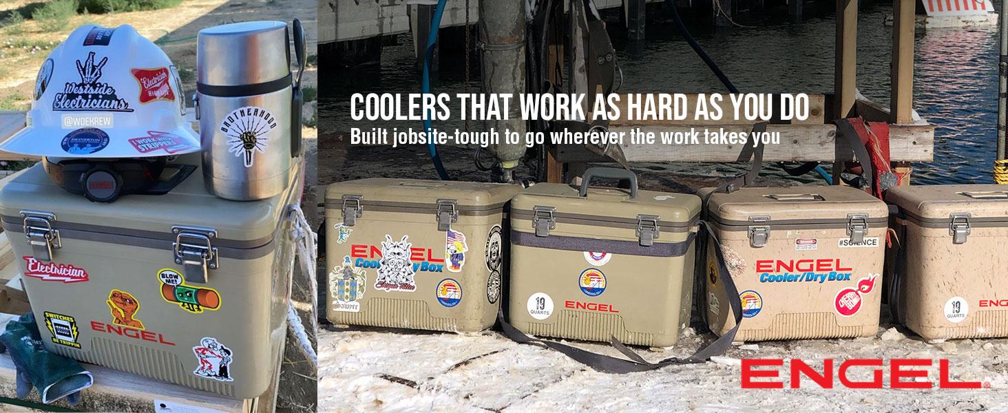 7.5qt Leak-Proof, Air Tight, Drybox Cooler and Small Hard Shell Lunchbox for Men and Women