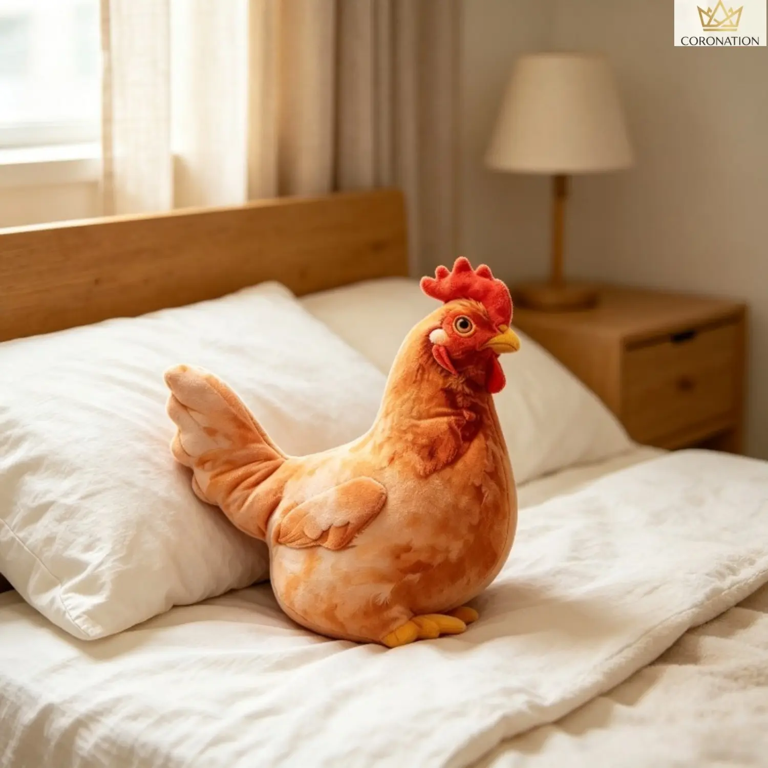 Chicken Shaped Plush Pillow, Cute Hen Stuffed Animal Cushion, Realistic Farmhouse Decor, Soft Cozy Throw Pillow for Sofa, Bed, Bay Window, Car, Bedroom, Birthday, Halloween & Christmas Gifts