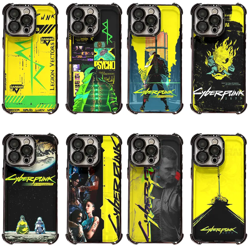 Popular Hot Game Cyberpunk 2077 Neon Tech Shockproof Phone Case for iPhone 17/16/15/14/13/12/11 Pro Max/Pro/Plus & Samsung S23/S24/S25/S26 Ultra/Plus Great Gift for Sci-Fi Open World Game Fans