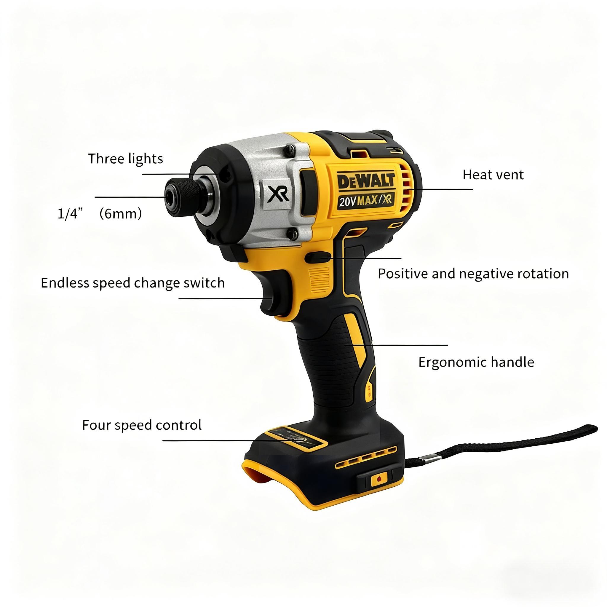 Dewalt DCF887 Brushless Impact Drill 20V 205N·m Cordless Screwdriver with Original Dewalt Battery for Professionals & DIY Enthusiasts