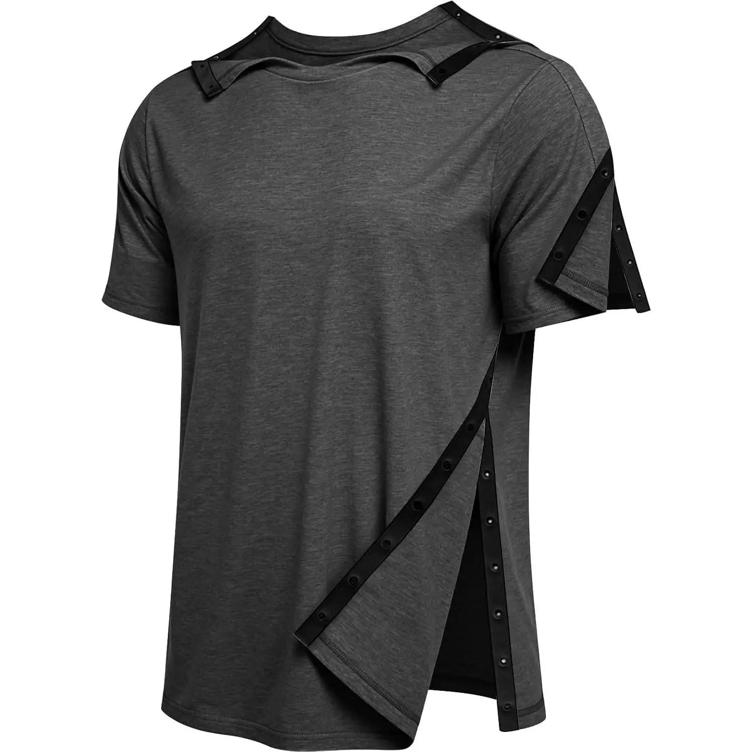 Post Shoulder Surgery Shirt for Men Women Unisex - Snap Access Recovery Hospital Shirt After Rotator Cuff Surgery(Gift)