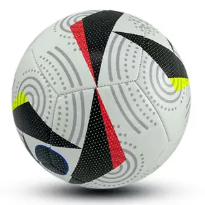 Euro 2024 Fussballliebe Inspired Size 5 Competition Football, Multi-Dot Textured PU PrecisionShell Soccer Ball 3-Layer Durable Structure for Daily Training League Match Outdoor Play Football Equipment