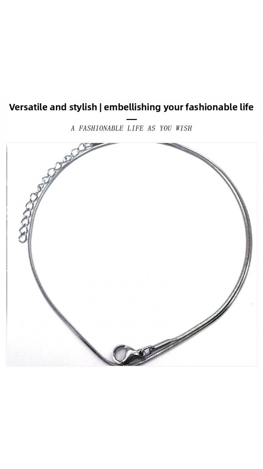 Trendy Snake Chain Necklace, Minimalist & Versatile for Daily, Party & Gift Giving