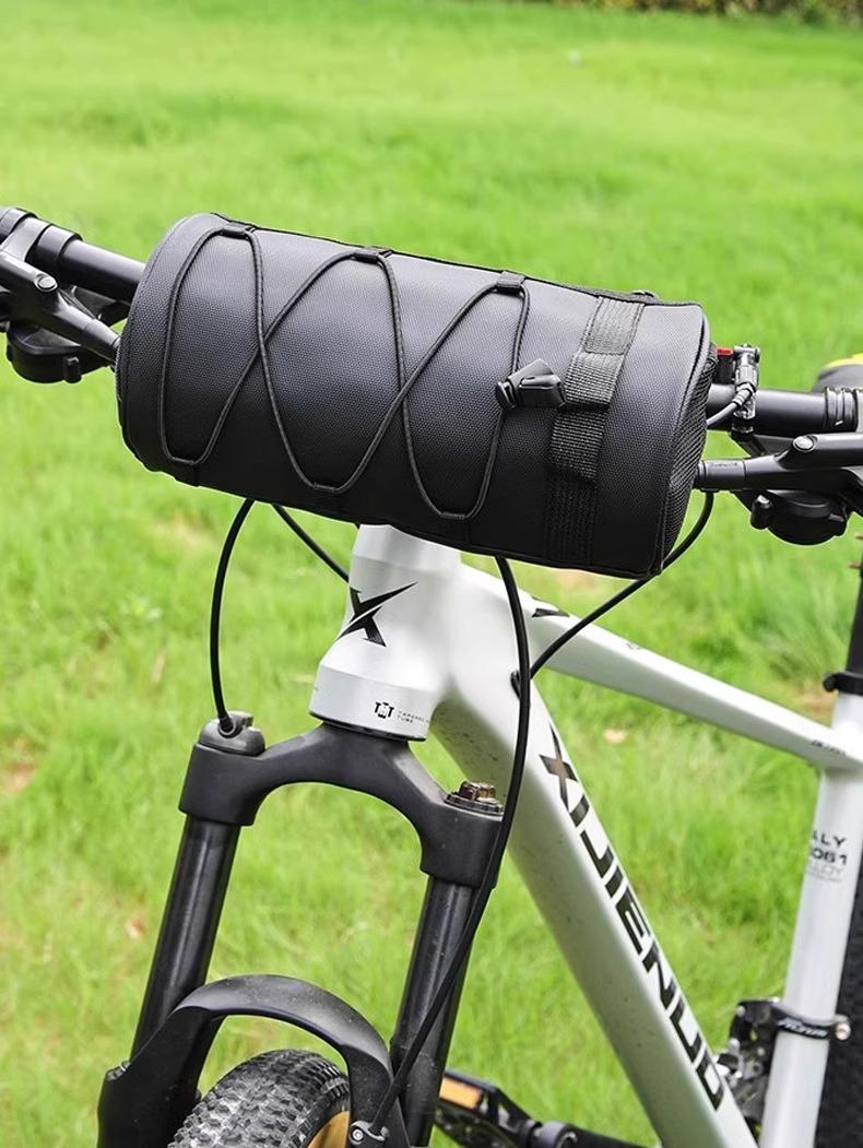 Nylon Fabric Road Bike Bag 2.5L Waterproof Multifunctional Cycling Bag in Purple Black Green Pink 23.5x11cm