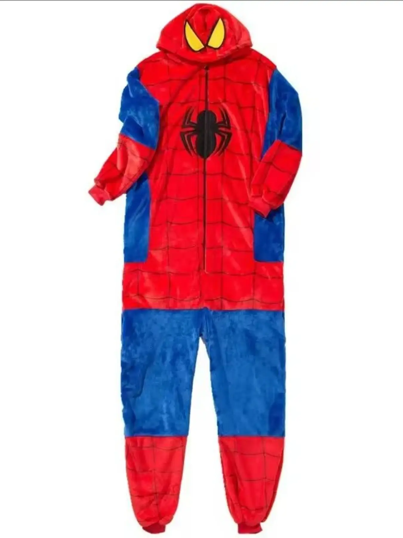 Spider Role-Play Pajamas, Geometric Pattern Jumpsuit, Regular Length, All Seasons, Unlined, Home Wear, Spider Costume Sleepwear